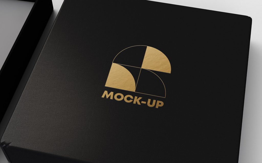 Gold Foil Logo Branding Mockup PSD