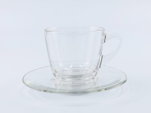 GR-P01641 แก้วน้ำมีหูพร้อมที่รองแก้ว