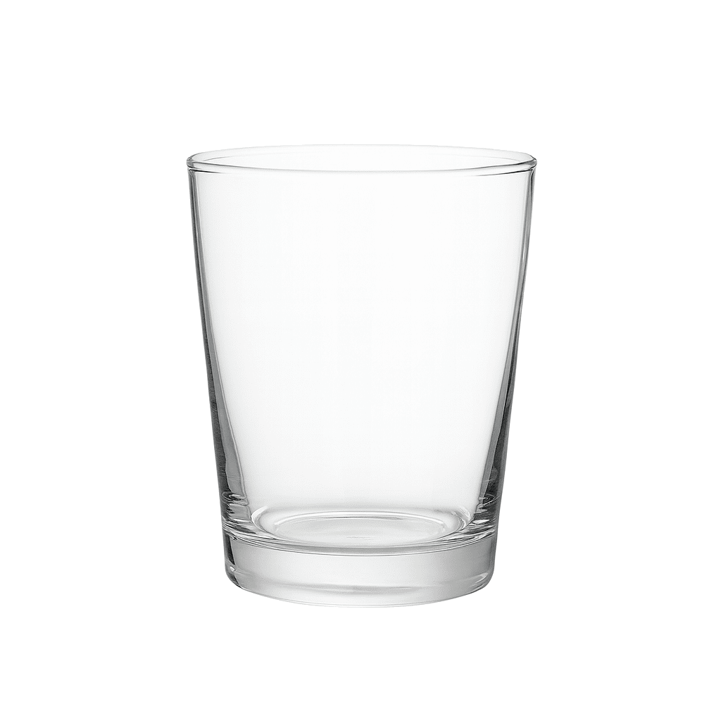 Minimalist Clear Glass on White