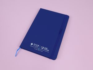 NB-009bu-Pu leather Notebook